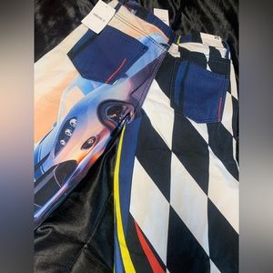 Abstract denim jeans